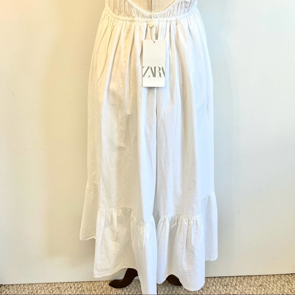 Zara Open-Back Crochet White Maxi Dress - Picture 8 of 8